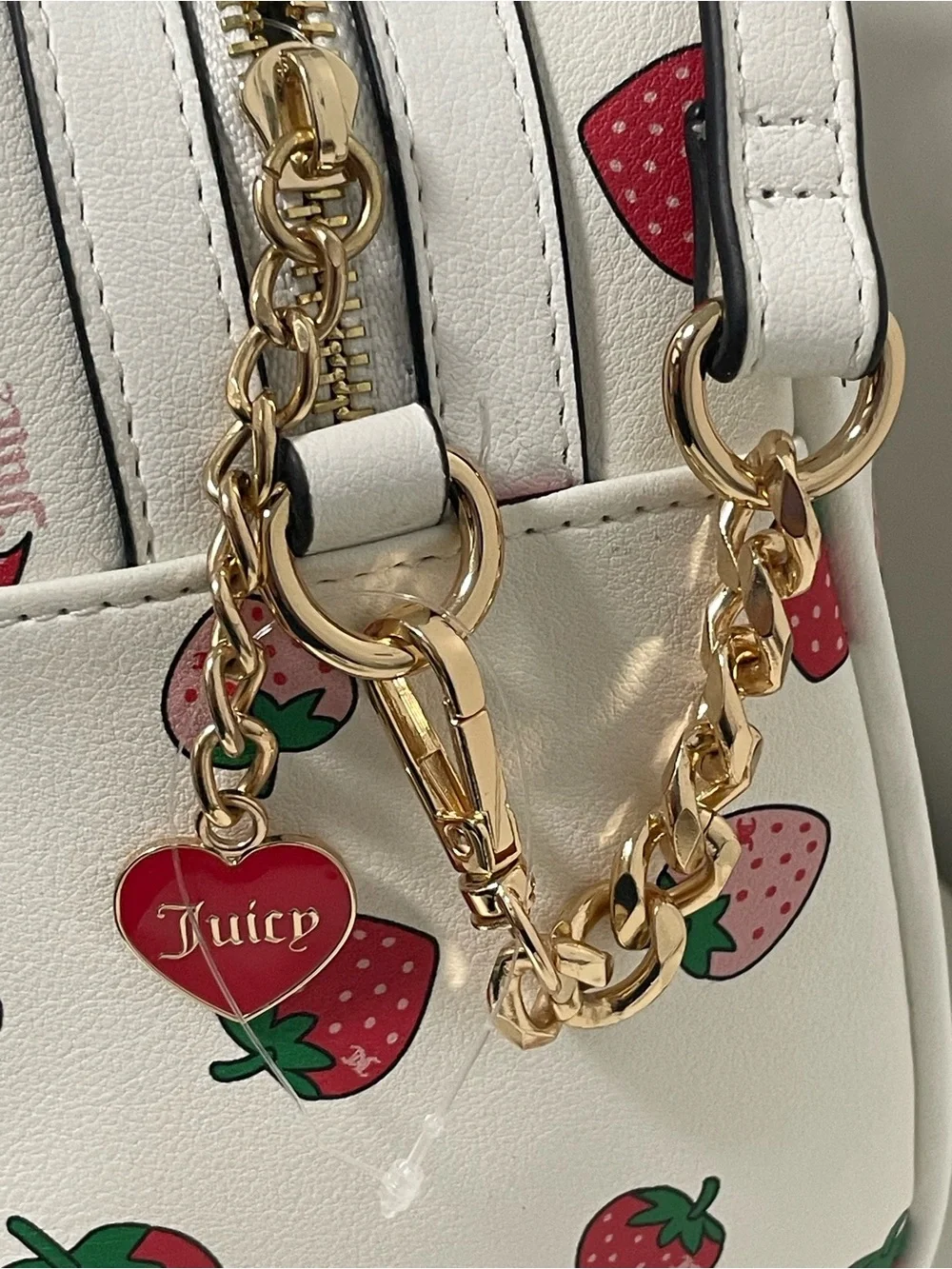 Juicy Couture Sweet N Juicy Bowler Bag - White Multi/Angel